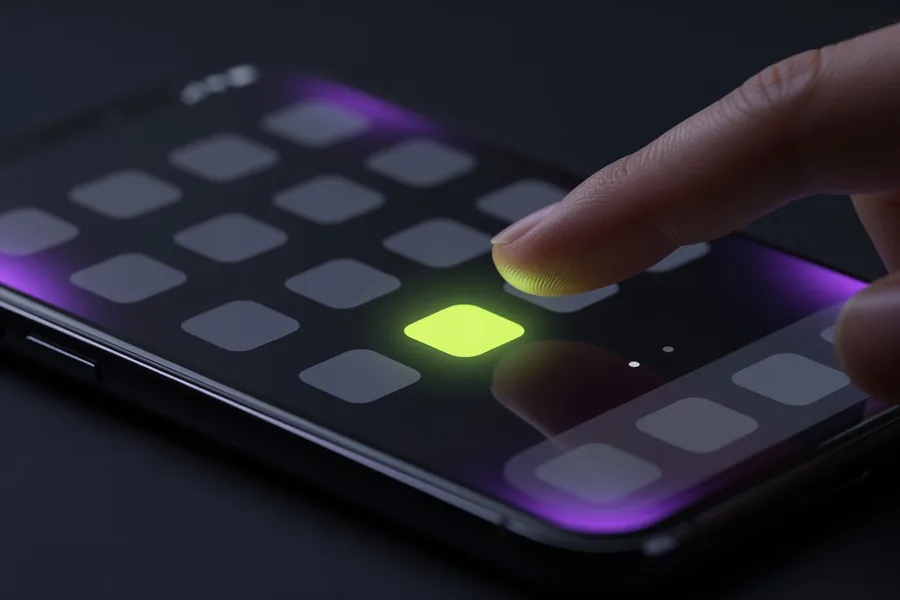 Illustratie: app-icoon op het beginscherm